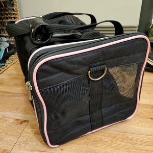 Sherpa Airline Approved Pet Carrier - Blk-Pnk 17"x10"x10"